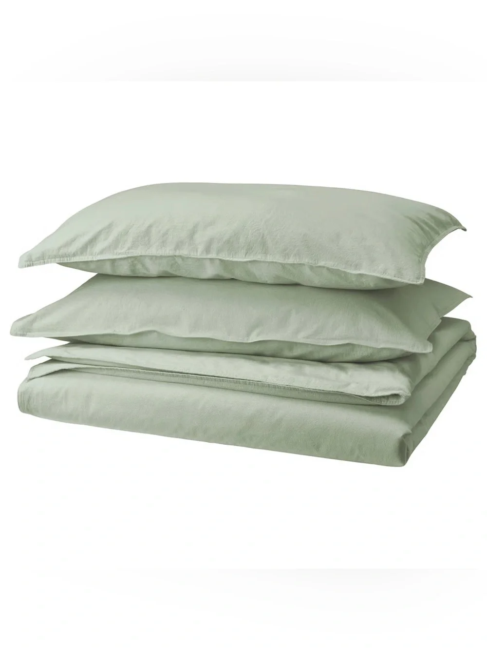Sage Green Cotton Duvet Set - Queen/Full